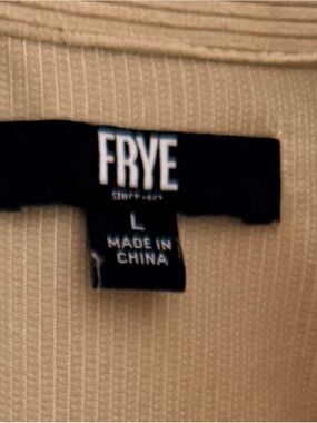 FRYE Tan Ribbed Collared Top